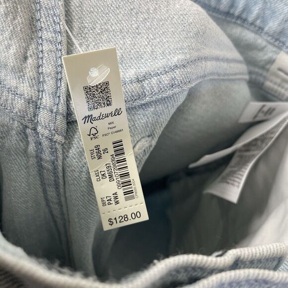 MADEWELL Jeans Women 26 The '90s Straight NEW Ward Wash High Rise NO649 - Picture 15 of 16